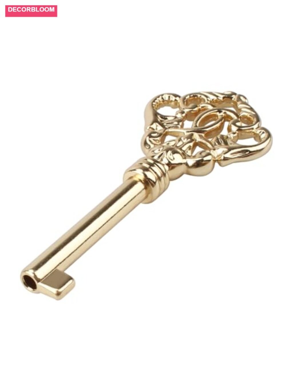 Solid Brass Skeleton Key Antique Style KYF-2 Replacement - Picture 5 of 6